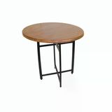 Nevada Yuvarlak Masa Çap 80Cm - (Werzalit, Wermodin Ve Allzalit Tabla) - Koyu Ahşap