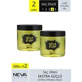 Nevaform Ekstra Sert Saç Jölesi Vegan 500 ml (2 Adet) Güçlü Sabit Tutma Etkisiyle