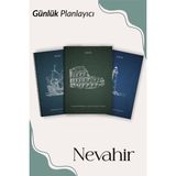 Nevahir Günlük Planlayıcı 3’lü Set A5 Spiralli Ajanda 2026 Özel Tasarım - Mavi
