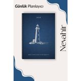 Nevahir Günlük Planlayıcı Defter 2026 A5 90 gr Kalın Kağıt Helezon Ajanda Organizer - Mavi