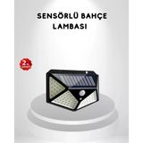 Nevamel 100 Led Güneş Enerjili Bahçe Lambası – Pır Sensörlü Ip65 Su Geçirmez Dış Mekan Aydınlatma