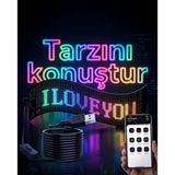 Nevamel® 16X96 Led Yazı Paneli 60 Cm Esnek Rgb Işıklı Programlanabilir Ekran Vitrin