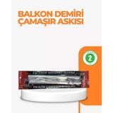 Nevamel® 25X60 Cm Çamaşır Askılığı Kare Balkon Demiri İçin Dayanıklı Tasarım