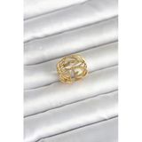 Nevamel® 316L Çelik Gold Renk Başak Model Kadın Yüzük 5886