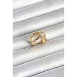 Nevamel® 316L Çelik Gold Renk Düğüm Model Kadın Yüzük 5886