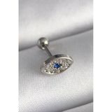 Nevamel® 316L Çelik Gümüş Renk Zirkon Taşlı Göz Tragus Piercing 5886