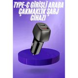 Nevamel 38W Usb Type-C Girişli Oto Çakmaklık Araç İçi Hızlı Şarj Çakmaklık Şarj Aleti