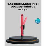 Nevamel® 5 Kademeli Seramik Saç Düzleştirici – Düz Ve Kıvırcık Mod 26 Mm Plaka Profesyonel Saç Şekillendirme