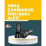 Nevamel® 55W Hızlı Şarj Araç Çakmaklık Adaptörü Qc 3.0 Pd