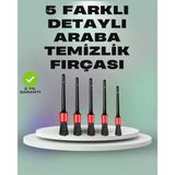 Nevamel 5'Li Araç Temizlik Fırça Seti-Detaylı Temizlik İçin Çok Amaçlı Fırçalar