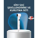 Nevamel® 6-İn-1 Saç Şekillendirme Seti Yüksek Hızlı Motor Negatif İyon Lcd Ekran