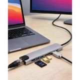 Nevamel® 8 Port Type C Hub Usb Hdmı Rj45 Sd Tf Kart Okuyucu Çoklayıcı