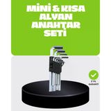 Nevamel® 9 Parça Alyan Anahtar Seti Bisiklet Mobilya Ve Otomotiv Uyumlu