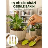 Nevamel® Ahşap Saplı Mini Bahçe El Aleti Seti Saksı Ve Çiçek Bakım Seti