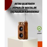 Nevamel® Ahşap Tarzı Kablosuz Hoparlör 5W Güçlü Bass Tf Usb Aux