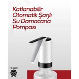 Nevamel® Akıllı Şarjlı Damacana Pompası Tek Tuşla Su Dolum