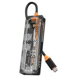 Nevamel Ally 6in1 Type-C To Usb3.0 + Usb2.0 + Type-C Pd 100W + Sd + Tf + HDMI Çoğaltıcı Transparan HUB-(5775) - Standart