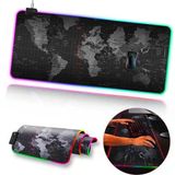 Nevamel Ally Dünya Desenli Rgb Led Işıklı Oyuncu Mouse Pad 300*800*4Mm-(5775)