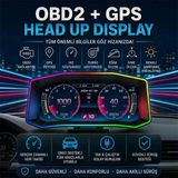 Nevamel® Ally P4 Obd2 + Gps Head Up Display Hud Dijital Hız GÖSTERGESI-(5775)