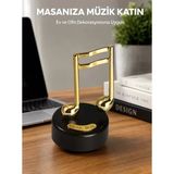 Nevamel® Altın Nota Temalı Müzik Kutusu Müzikli Hediyelik Yeni Nesil Vitrin