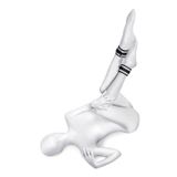 Nevamel® Anonymo Bdsm Ayak Kelepçe, Saten, Gümüş, 28,5 Cm