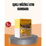 Nevamel® Atm Tasarımlı Sarı Işıklı Sesli Elektronik Kumbara