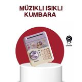 Nevamel® Atm Tasarımlı Şifreli Işıklı Çocuk Kumbarası Mor