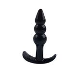 Nevamel® Backpart 3 Boğumlu Silikon Anal Tıkaç - Siyah