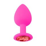 Nevamel® Backpart Taşlı Silikon Anal Tıkaç - Pembe