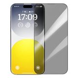 Nevamel Baseus Crystalline İphone 15 Plus Privacy Hayalet Full Koruma Cam Ekran Koruyucu-(5775)