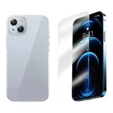 Nevamel Baseus İphone 15 Plus Corning Serisi Silikon Kılıf + Tempered Ekran Koruyucu Set-(5775)