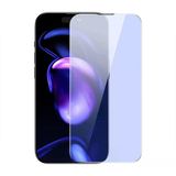 Nevamel Baseus İphone 15 Plus Full Koruma Anti Mavi Işık Tempered Cam Ekran Koruyucu 2 Adet Set-(5775)