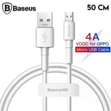 Nevamel Baseus Mini White Micro Usb 4A Oppo Vıvo Dash Usb Şarj Kablosu 0.5Cm-(5775)