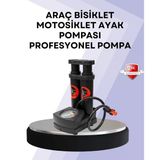 Nevamel® Basınç Saatli Ayak Pompası Bisiklet Ve Araç Uyumlu