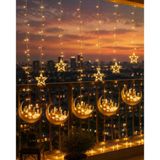Nevamel® Dekoratif Ramazan LED Aydınlatma Hilal Yıldız Tasarımlı Işık Zinciri