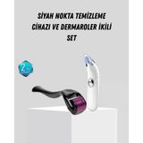 Nevamel Dermaroller ve Vakumlu Siyah Nokta Temizleme Cihazı 2’li Cilt Bakım Seti