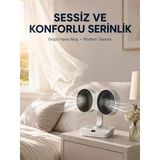 Nevamel® Duvara Monte Edilebilen Çift Başlıklı Sessiz Masa Fanı