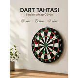 Nevamel® Evde Ofiste Ve Oyun Alanlarında Kullanıma Uygun Sağlam Ahşap Gövdeli Dart Tahtası