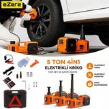Nevamel® Ezere Powerlift Pro 5 Ton Çok Fonksiyonlu Elektrikli Hidrolik Kriko Lift Kaldırma / Kompresör / Bijon Sökme / LED IŞIK-(5775)