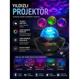 Nevamel® Galaxy Efektli Led Gece Lambası Projektörü Bluetooth Bağlantılı