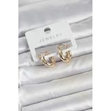 Nevamel® Gold Renk Pirinç Halka 15 Mm Kadın Küpe 5886