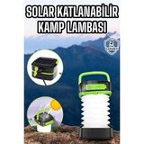 Nevamel Güneş Enerjili LED Lamba Kamp Lambası Katlanabilir Lamba USB Şarjlı - Standart - Renkli