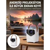 Nevamel® Hd Ayaklı Portatif Projeksiyon Cihazı Bluetooth Wifi Akıllı Android İşlemcili Yeni Nesil