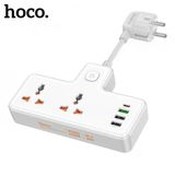 Nevamel Hoco Ac12a 2500W 2 Priz + 3 Usb + 30W Type-C Multifonksiyonel Priz Çoğaltıcı Şarj Aleti-(5775)