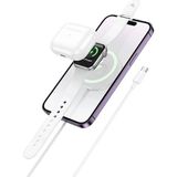 Nevamel Hoco CW50 15W Airpods + Apple Watch+Iphone 3in1 Kablosuz Manyetik Hızlı Şarj ALETI-(5775) - Çok Renkli