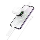 Nevamel Hoco Cw50 15W Airpods + Apple Watch+İphone 3İn1 Kablosuz Manyetik Hızlı Şarj Aleti-(5775)