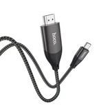 Nevamel Hoco Ua16 Type-C To Hdmı 4K 30Hz Ses Ve Görüntü Aktarma Kablosu-(5775)