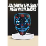 Nevamel Işıklı Led Maske Parti Eğlence Maskesi Hallowen Neon Maske