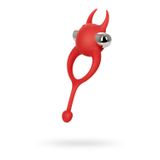 Nevamel® Jos Nick Kuyruklu Penis Halkası, Silikon, Kırmızı, 13,5 Cm