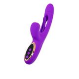 Nevamel® Jos Pitti Silikon Mor 24Cm Dil Vibratör Vakum Stimülasyon Seks Oyuncakları Kadınlar Için